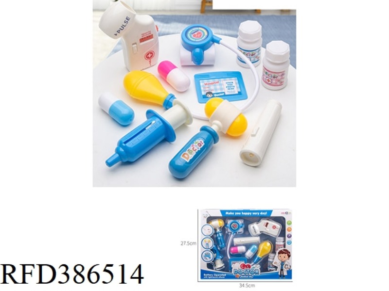 10-PIECE SET OF MEDICAL TOOLS WITH LIGHT