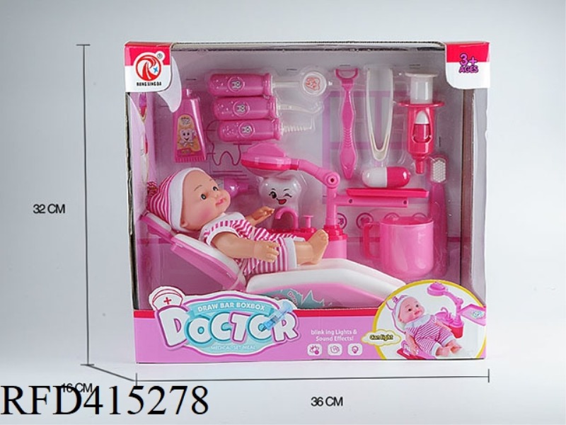Dentist bed with light and water pump