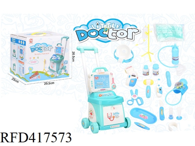 TROLLEY MONITOR DOCTOR TOY WITH LIGHT IC VOICE 20PCS