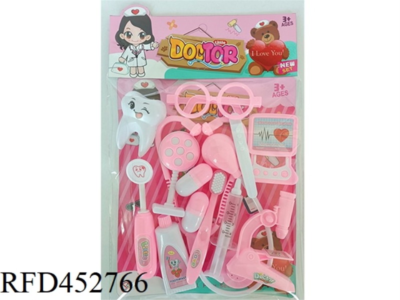 PINK PLAY HOUSE MEDICAL TOOLS