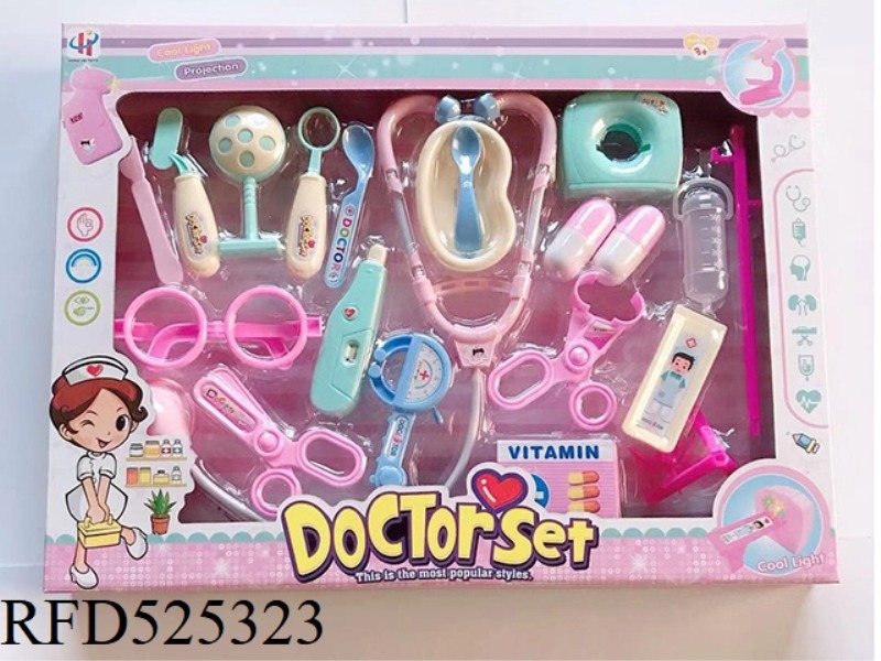 GIRL'S MEDICAL SET PROJECTION COLORFUL DAZZLE LAMP (INCLUDE)