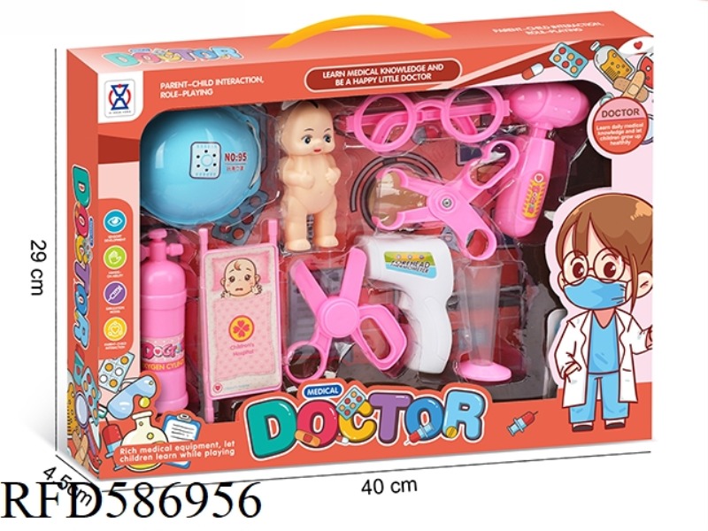 GIRLS PLAY HOME MEDICAL KIT WINDOW BOX SERIES