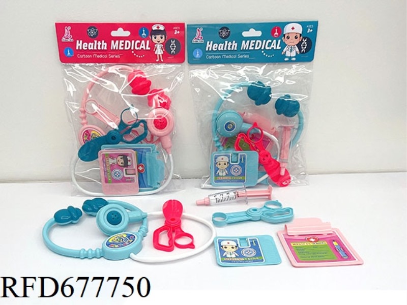 A SET OF MEDICAL DEVICES WITH EARPIECE SCISSORS