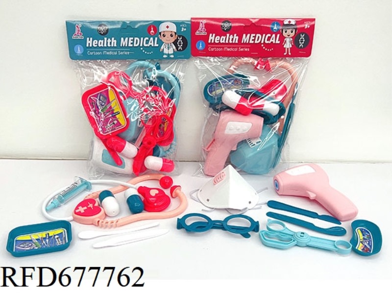 A SET OF EARPIECE, MASK AND THERMOMETER