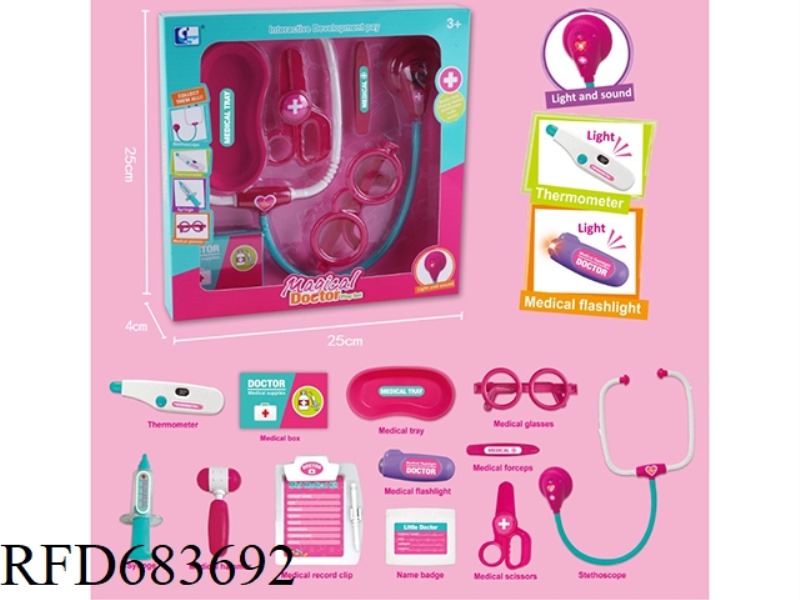 MEDICAL SET ZHUANG STETHOSCOPE WITH LIGHT AND SOUND