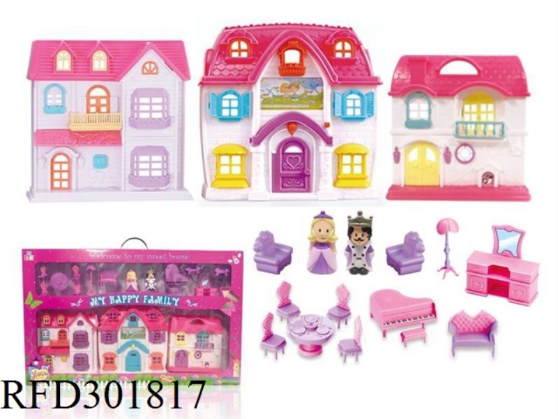 B/O VILLA SET WITH LIGHT AND MUSIC(NOT INCLUDE BATTERY)