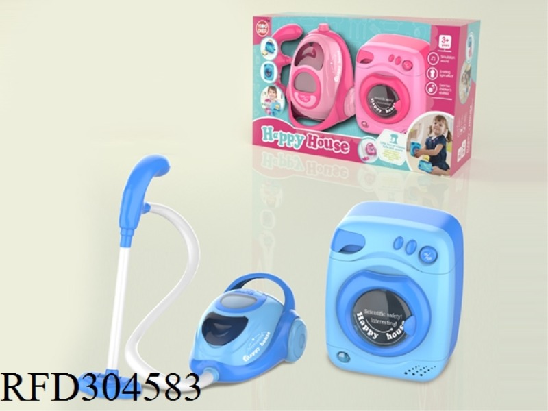 B/O DUST COLLECTOR+WASHING MACHINE WITH LIGHT AND MUSIC