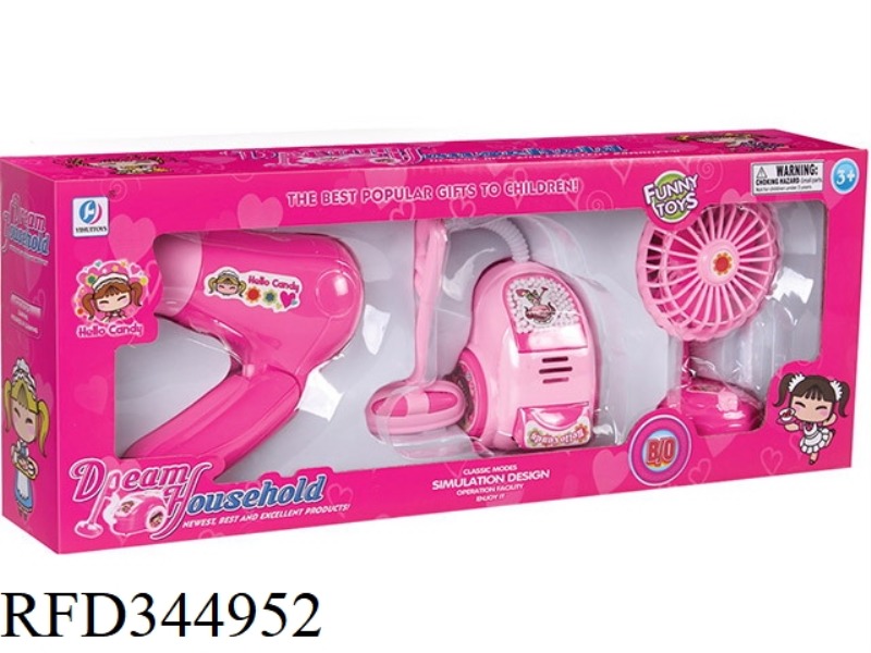 FAN + VACUUM CLEANER + HAIR DRYER