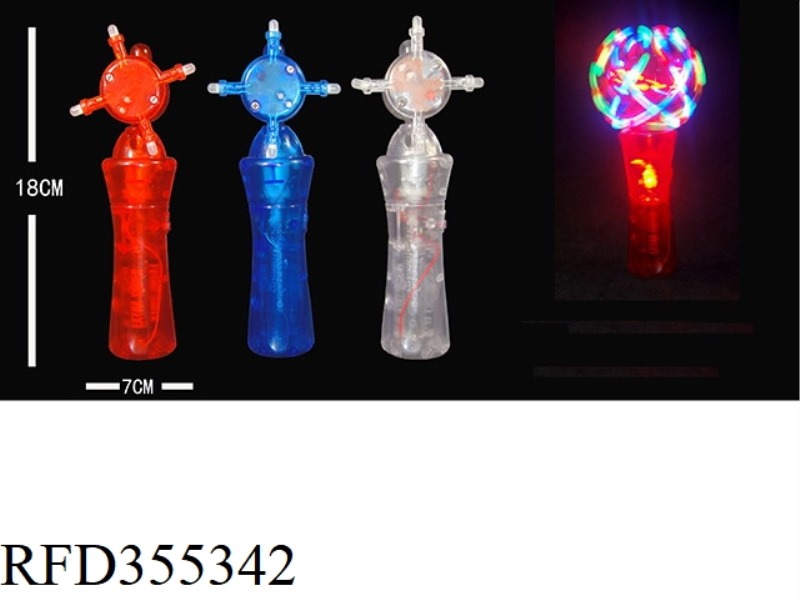 TRANSPARENT DOUBLE MOTOR 6 LIGHT 360 DEGREE ROTATING BAR (NO MUSIC)