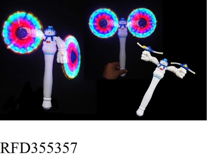 SNOWMAN 6 LIGHTS DOUBLE - HEADED FREE CHANGE WINDMILL