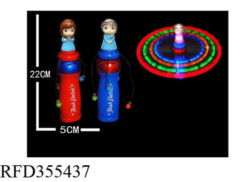 SOLID COLOR 5 LIGHT ENAMEL PRINCESS JILTING STICK WITHOUT MUSIC