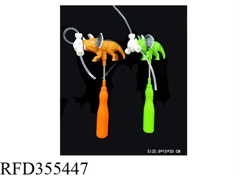 TRICERATOPS 3 LAMP FIBER OPTIC WINDMILL WITH DINOSAUR SOUND