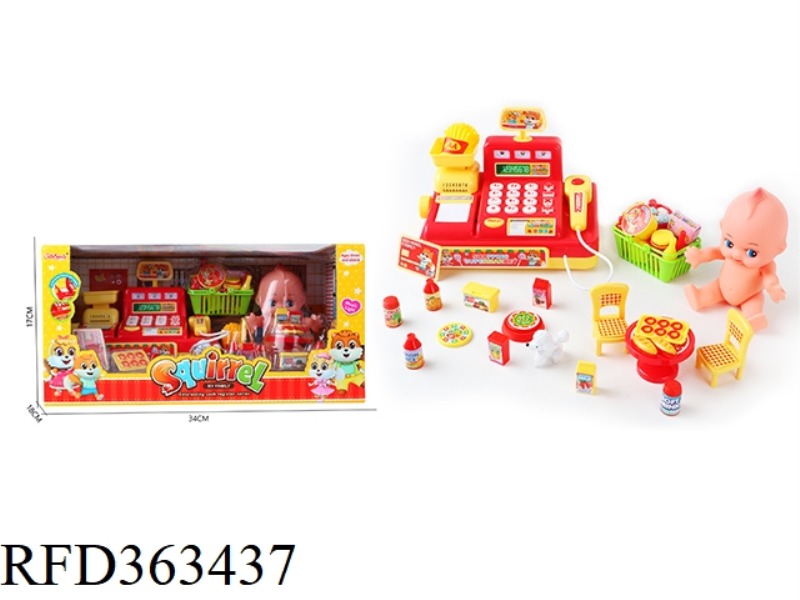 MULTI-FUNCTIONAL LIGHTING AND MUSIC SCENE CASH REGISTER SET