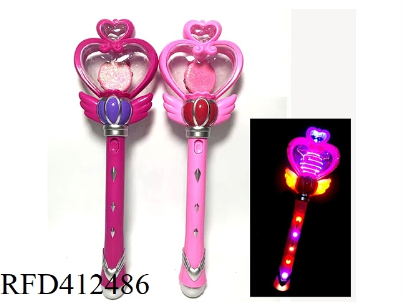 PEACH HEART FAIRY 12 LIGHTS ROTATING BALL WITHOUT MUSIC PINK/ROSE RED