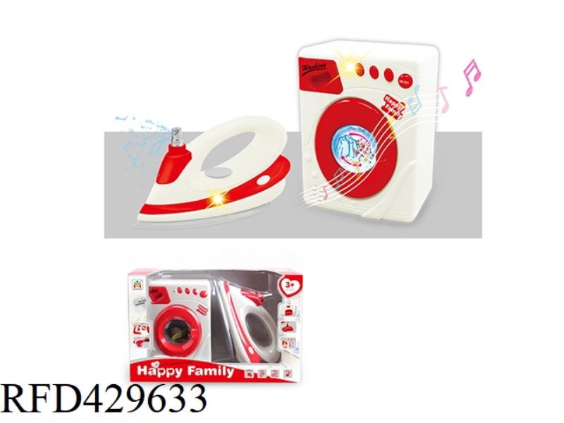FRONT-LOADING WASHING MACHINE + ELECTRIC IRON
