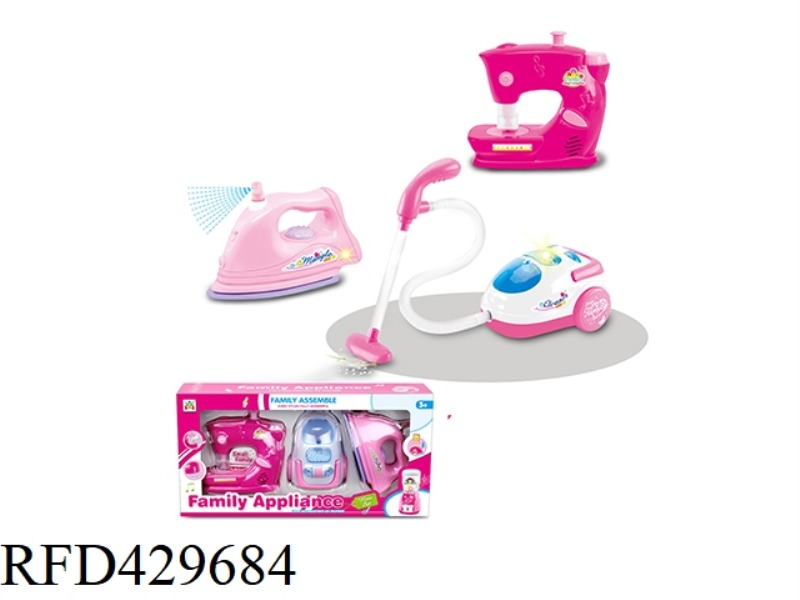 ELECTRIC SEWING MACHINE, VACUUM CLEANER IRON SET