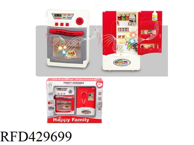 LIGHTING MUSIC OVEN REFRIGERATOR COMBINATION