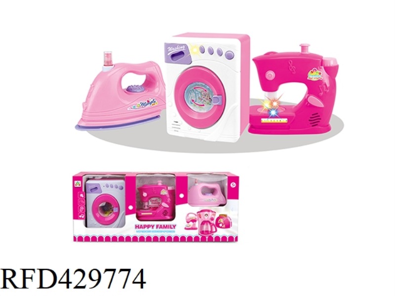 ELECTRIC WASHING MACHINE, IRON, SEWING MACHINE COMBINATION