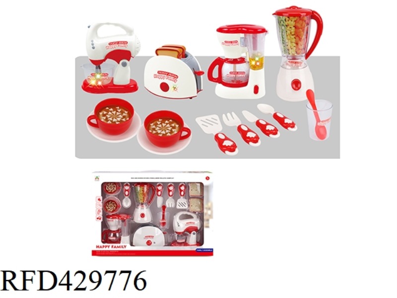 COFFEE MACHINE, JUICE MACHINE, BREAD MACHINE, BLENDER SET