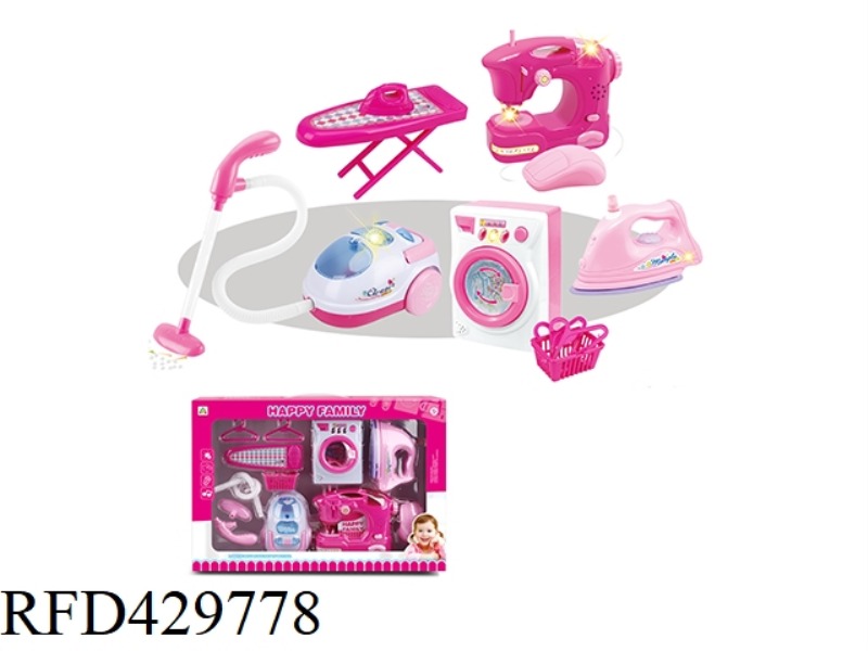 WASHING MACHINE, VACUUM CLEANER, IRON, SEWING MACHINE SET