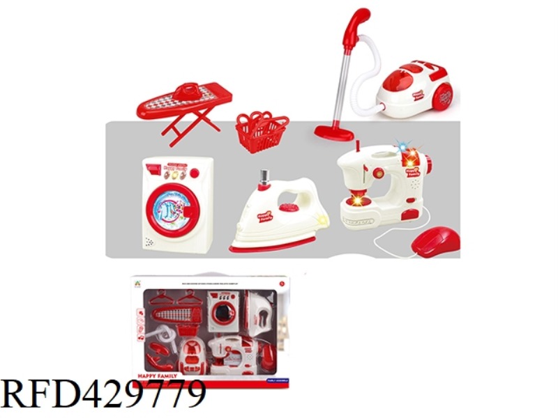 WASHING MACHINE, VACUUM CLEANER, IRON, SEWING MACHINE SET