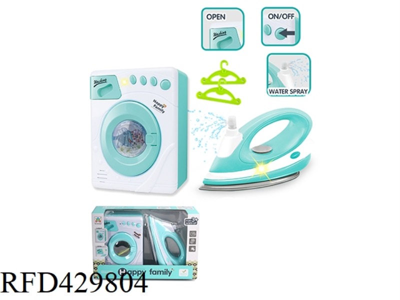 FRONT-LOADING WASHING MACHINE + ELECTRIC IRON