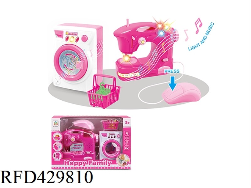 ELECTRIC SEWING MACHINE, WASHING MACHINE COMBINATION
