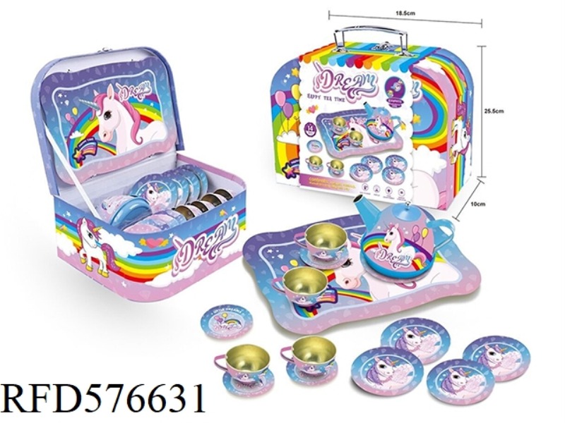 UNICORN PRINT TEA SET (19PCS)