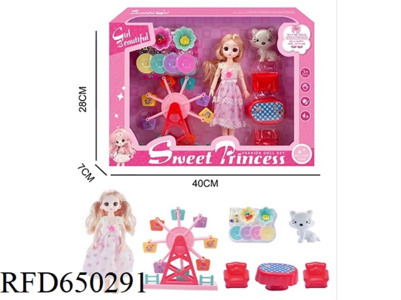 9 INCH LIVE HAND DOLL PLAY WINDMILL SET