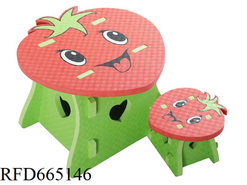 EVA STRAWBERRY CHILDREN'S TABLE AND CHAIR SET (GCC)(CPC)
