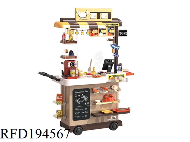 102CM FAST FOOD TRUCK--SIPPANI BARBECUE (DISCOLORED FOOD, WITH SPRAY, SOUND AND LIGHT, ELECTRIC WATE