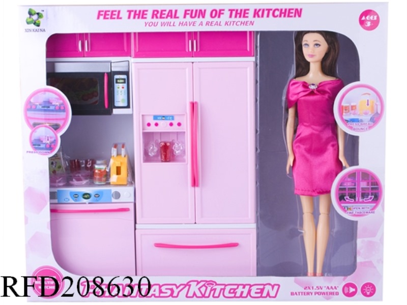 FASHION KITCHEN WITH DOLL(2 ASST)