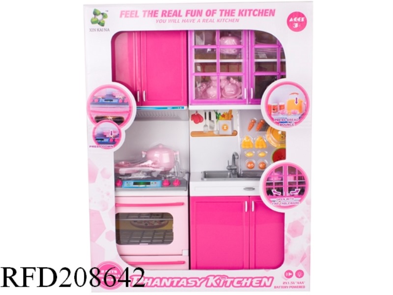 FASHION KITCHEN WITH SOUNDS,LIGHT(2 ASST)