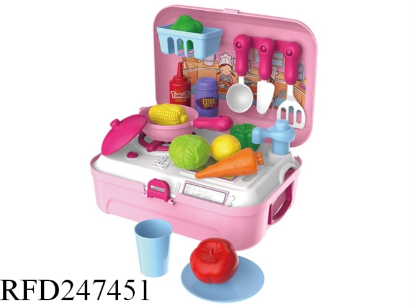 TABLEWARE SET KNAPSACK BOX WITH LIGHT AND MUSIC