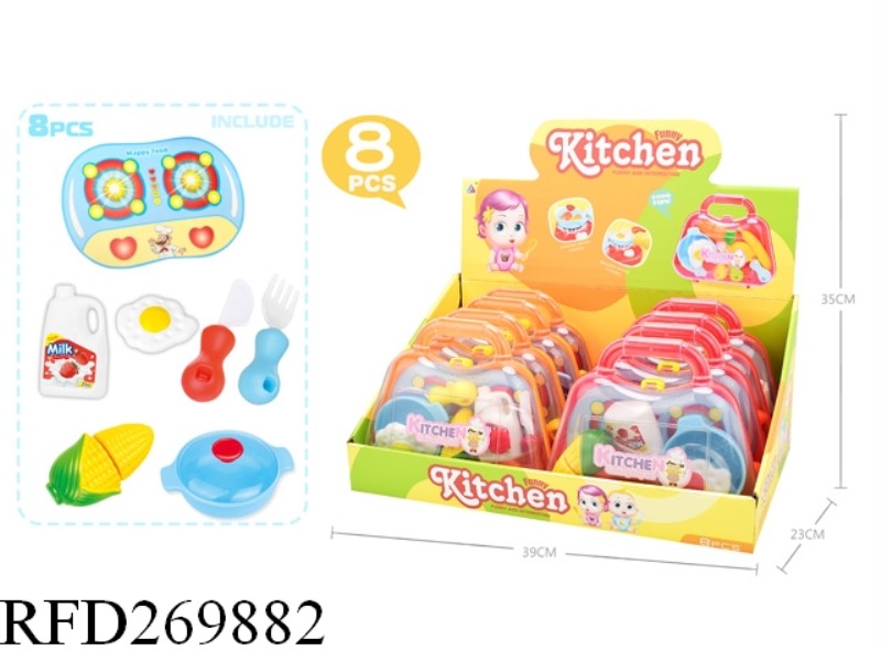 TABLEWARE SET 8PCS(ORANGE,RED)