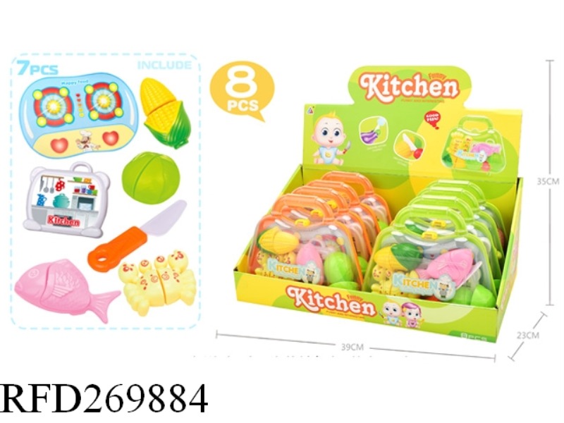 TABLEWARE SET 8PCS(ORANGE,GREEN)