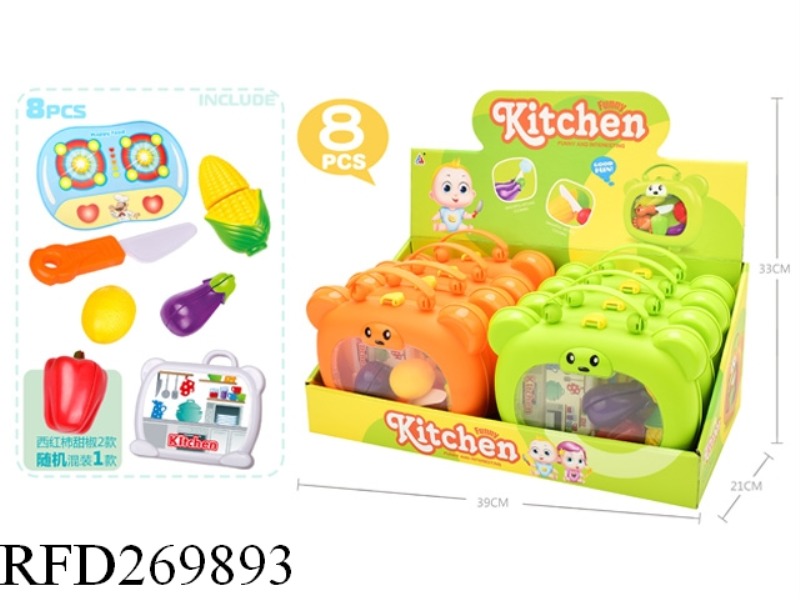 TABLEWARE SET 8PCS(ORANGE,GREEN)