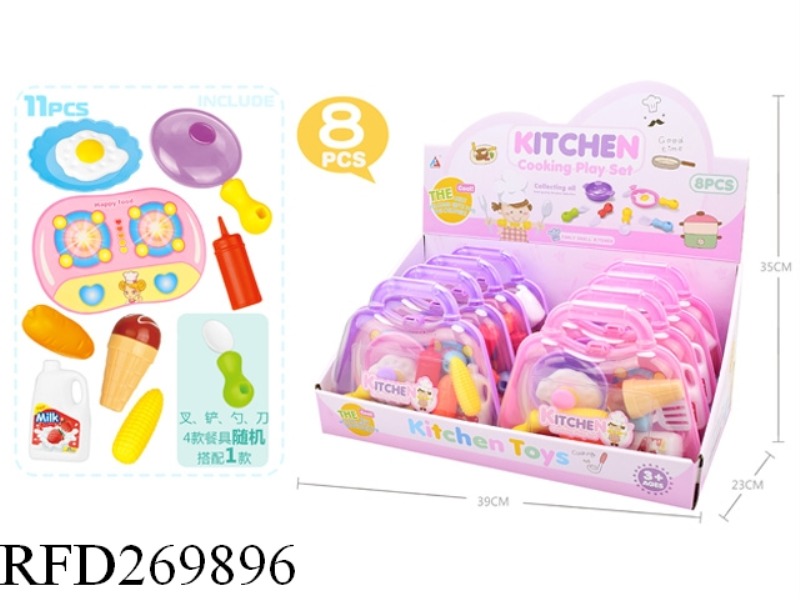 TABLEWARE SET 8PCS(PINK,PURPLE)