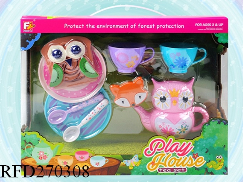 OWL TEA SET 9PCS