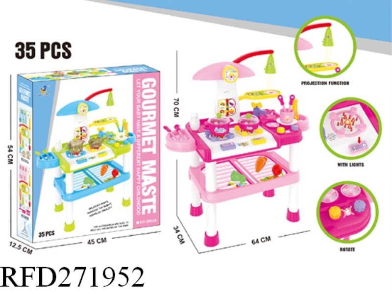 TABLEWARE SET,WITH LIGHT & MUSIC(PINK)