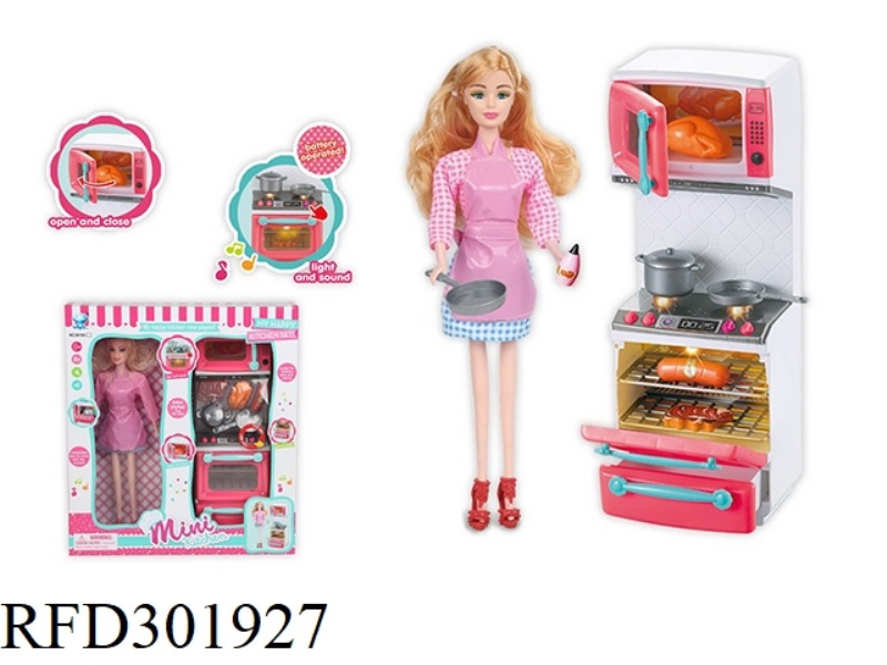STOVE+DOLL(WITH LIGHT AND MUSIC)