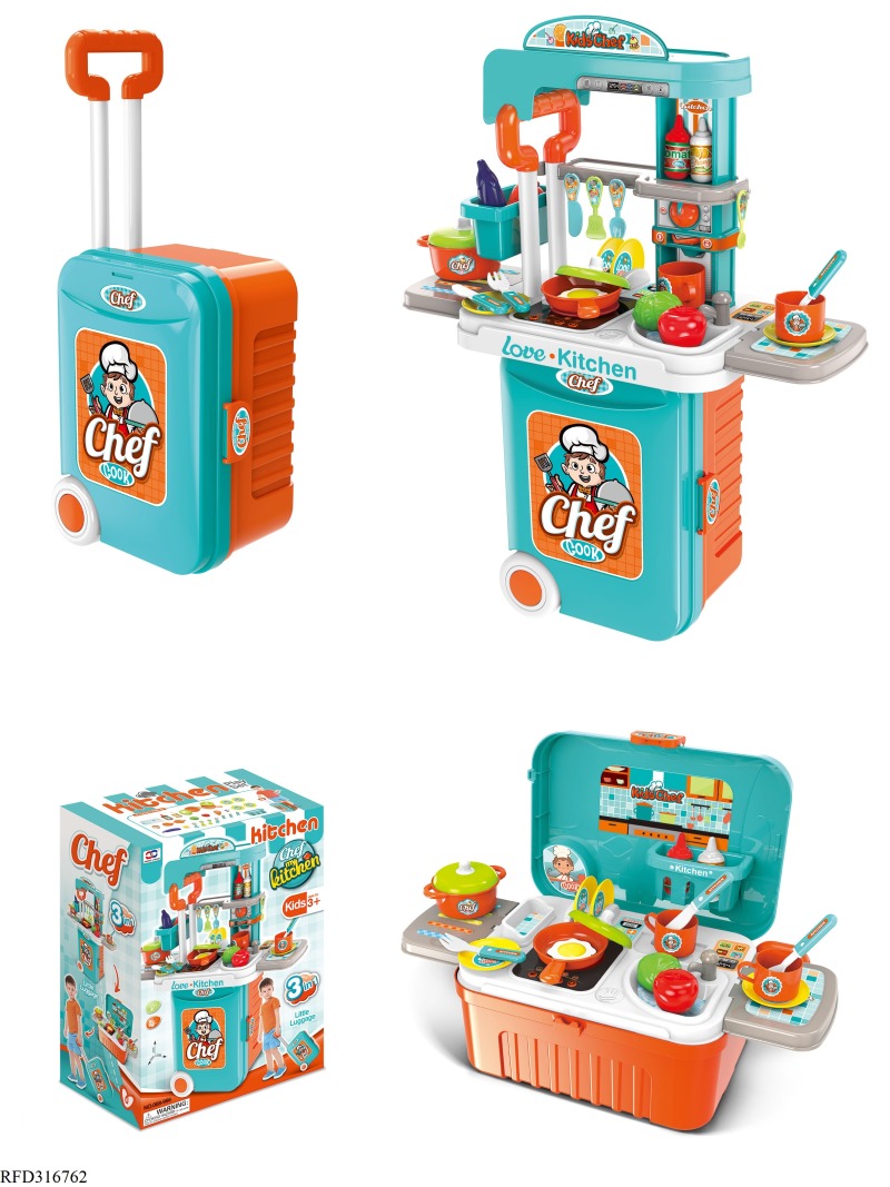 3 IN 1 KITCHENWARE TOY TRAVEL CASE