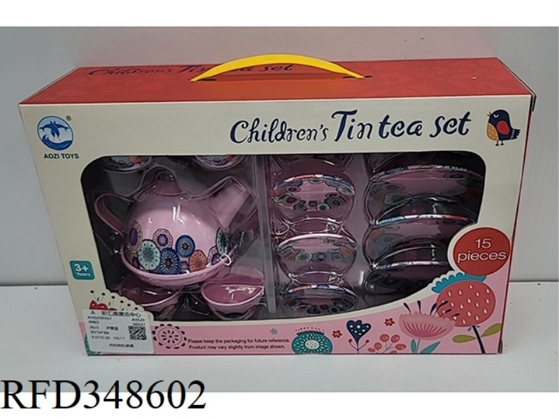PURE COLOR PINK TEA SET 15PCS