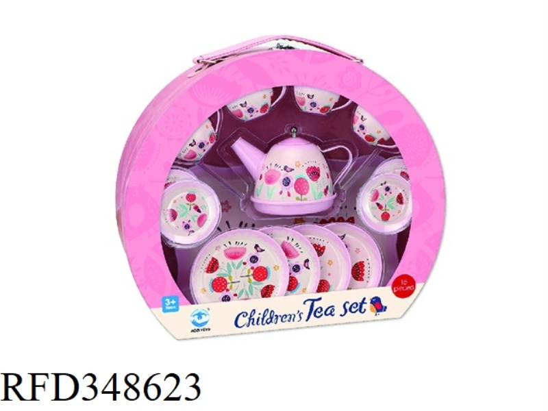 PINK FLOWER TEA SET 15PCS