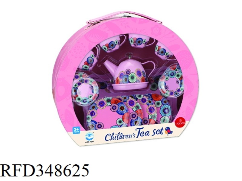 PURE COLOR PINK TEA SET 15PCS