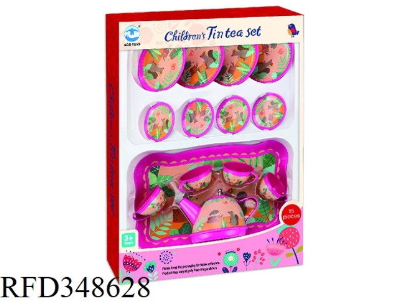 ROSE RED SQUIRREL TEA SET 15PCS