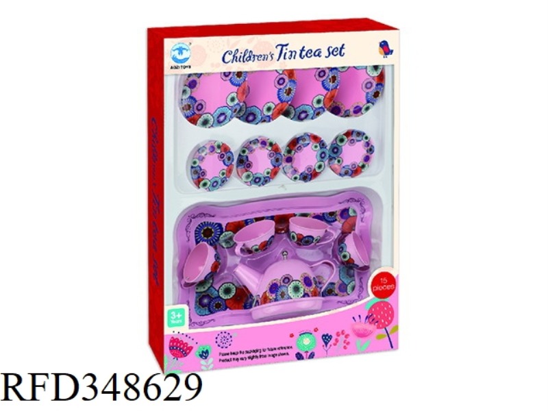 PURE COLOR PINK TEA SET 15PCS