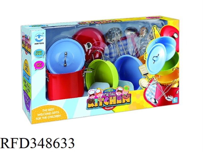 COLOR STAINLESS STEEL TABLEWARE (2 COLORFUL STAINLESS STEEL COVERS) 11PCS