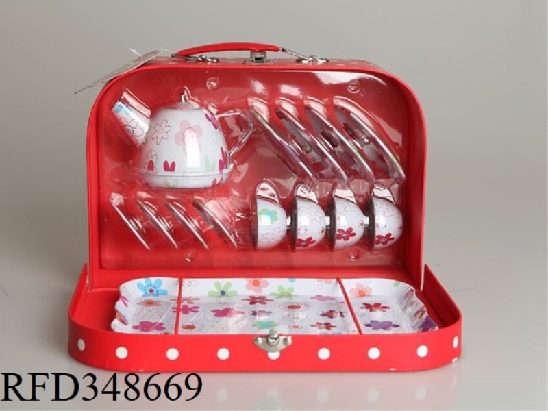 SAFFLOWER PRINTED TEA SET 15PCS