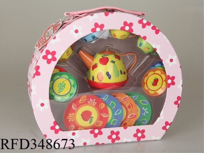 FRUIT PRINTING TEA SET 15PCS